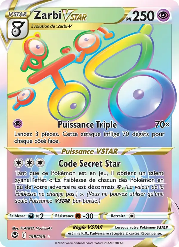 Carte Pokémon Zarbi VSTAR #199 — Tempête Argentée