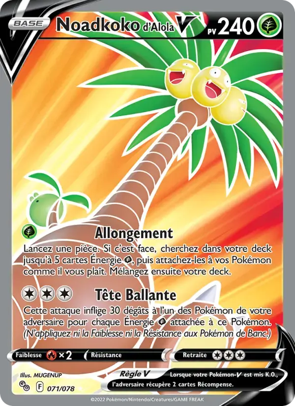 Carte Pokémon Noadkoko d'Alola V #071 — Pokémon GO