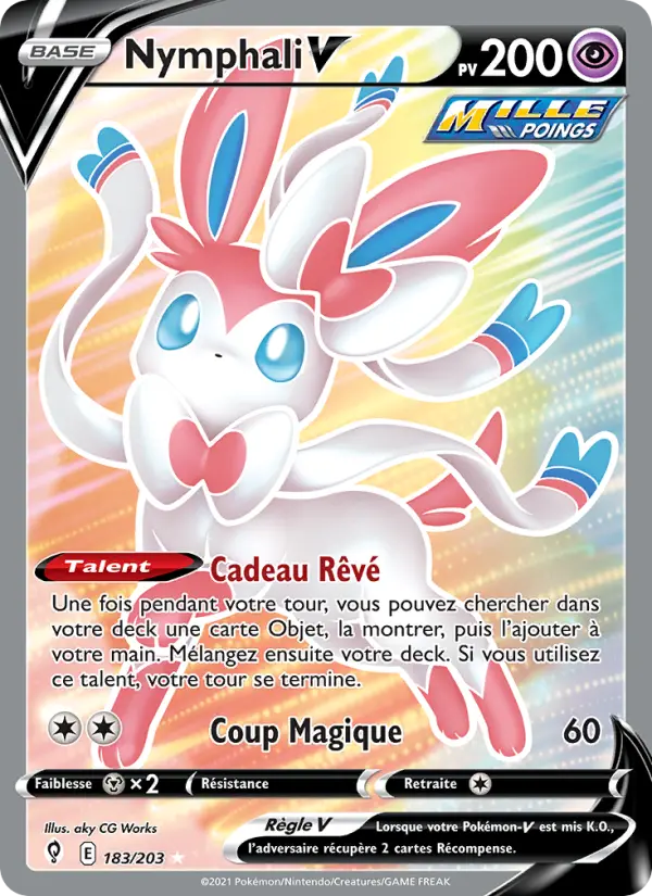 Carte Pokémon Nymphali V #183 — Évolution Céleste