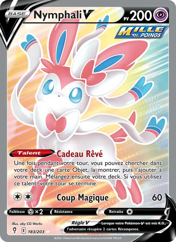 Carte Pokémon Nymphali V #183 — Évolution Céleste