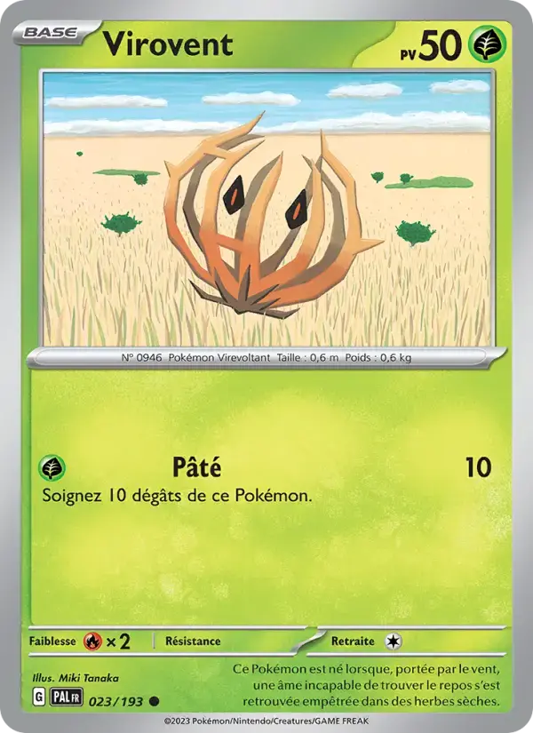 Carte Pokémon Virovent #023 — Évolutions à Paldea