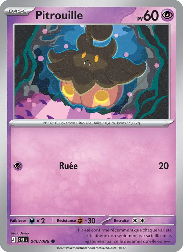Carte Pokémon Pitrouille #040 — Chaos Ascendant