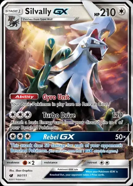 Carte Pokémon Silvallié-GX #90/111 — Jumbo