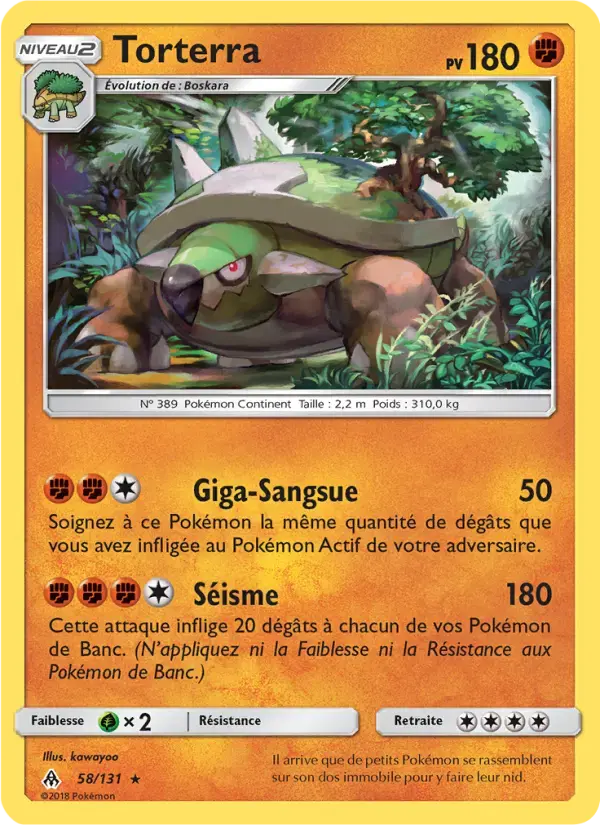 Carte Pokémon Torterra #58 — Lumière Interdite