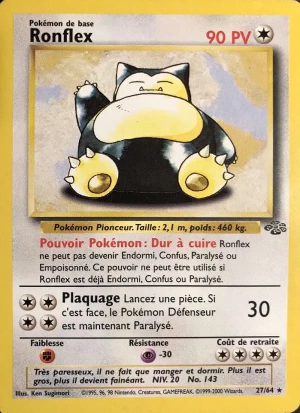 Carte Pokémon Ronflex #27 — Jungle