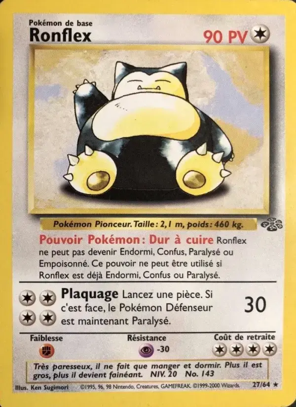 Carte Pokémon Ronflex #27 — Jungle