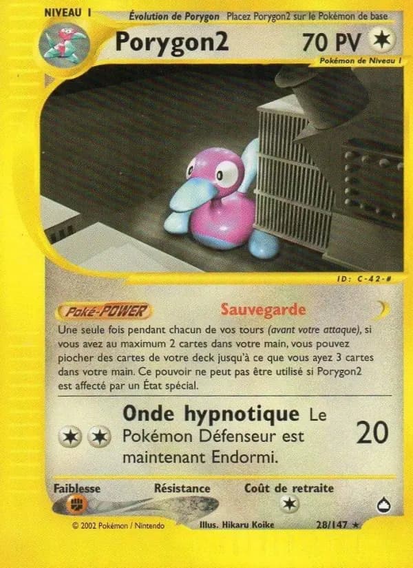 Carte Pokémon Porygon2 #28 — Aquapolis