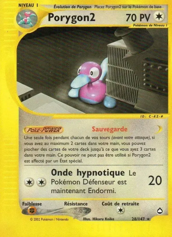Carte Pokémon Porygon2 #28 — Aquapolis