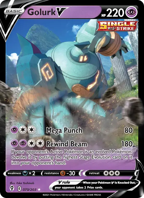 Golurk V #70 — Evolving Skies