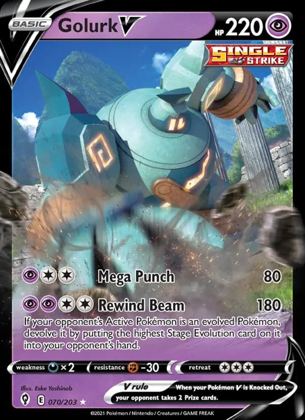Golurk V #70 — Evolving Skies