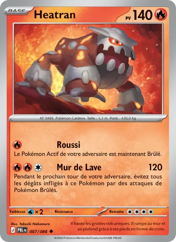 Carte Pokémon Heatran #007 — Nuit Noire