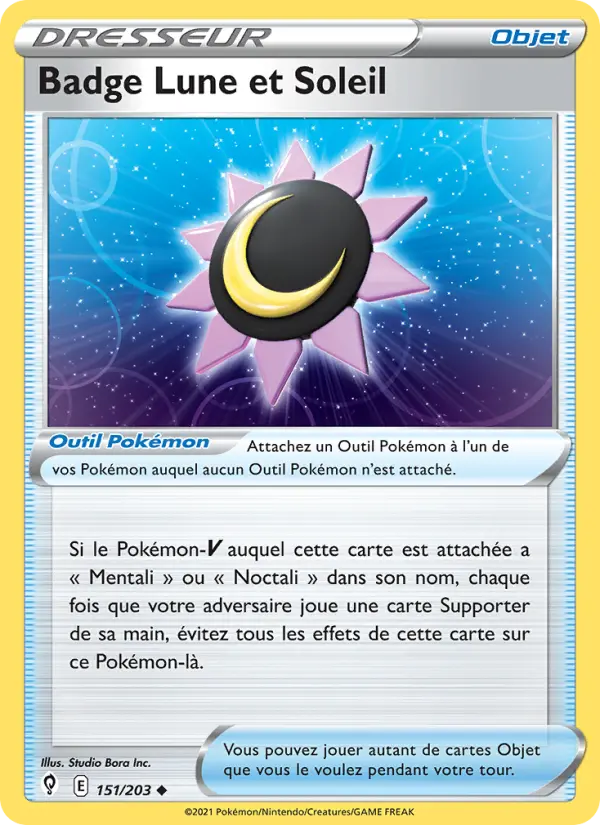 Carte Pokémon Badge Lune et Soleil #151 — Évolution Céleste