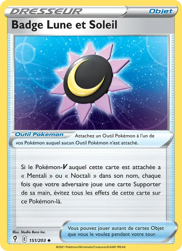 Carte Pokémon Badge Lune et Soleil #151 — Évolution Céleste