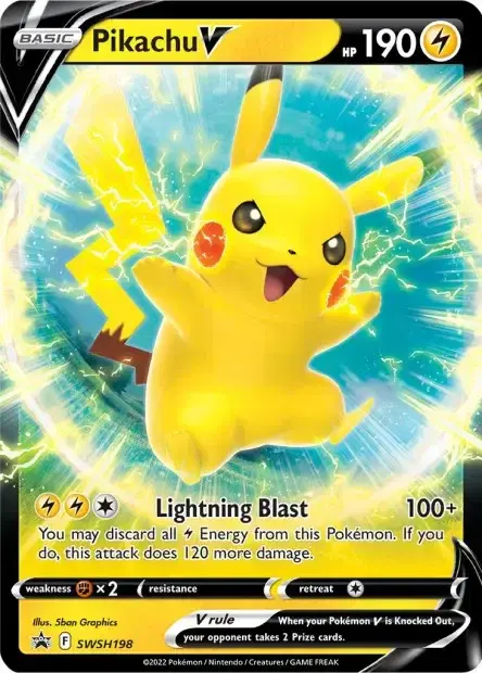 Carte Pokémon Pikachu-V #SWSH198 — Jumbo