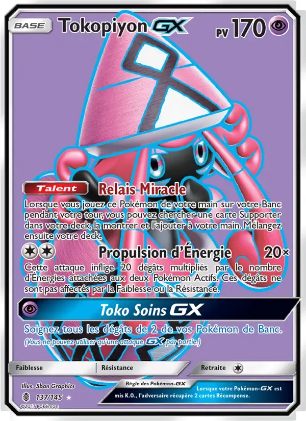 Carte Pokémon Tokopiyon GX #137 — Gardiens Ascendants
