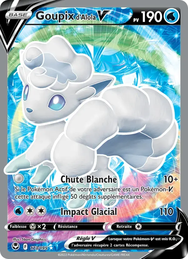 Carte Pokémon Goupix d'Alola V #173 — Tempête Argentée