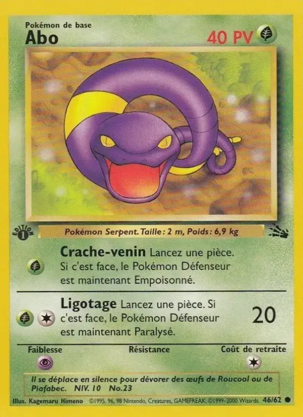 Carte Pokémon Abo #46 — Fossile