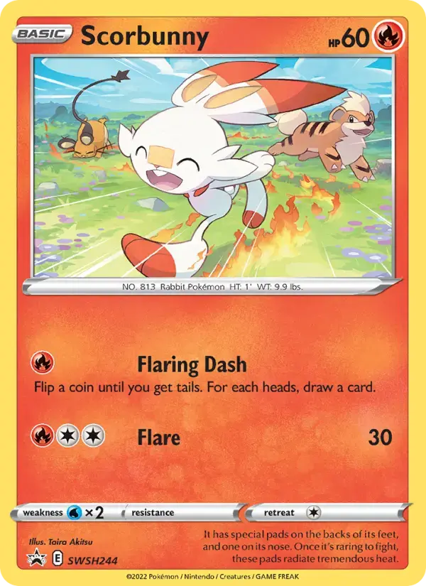 Carte Pokémon Scorbunny #SWSH244 — Promos Épée et Bouclier