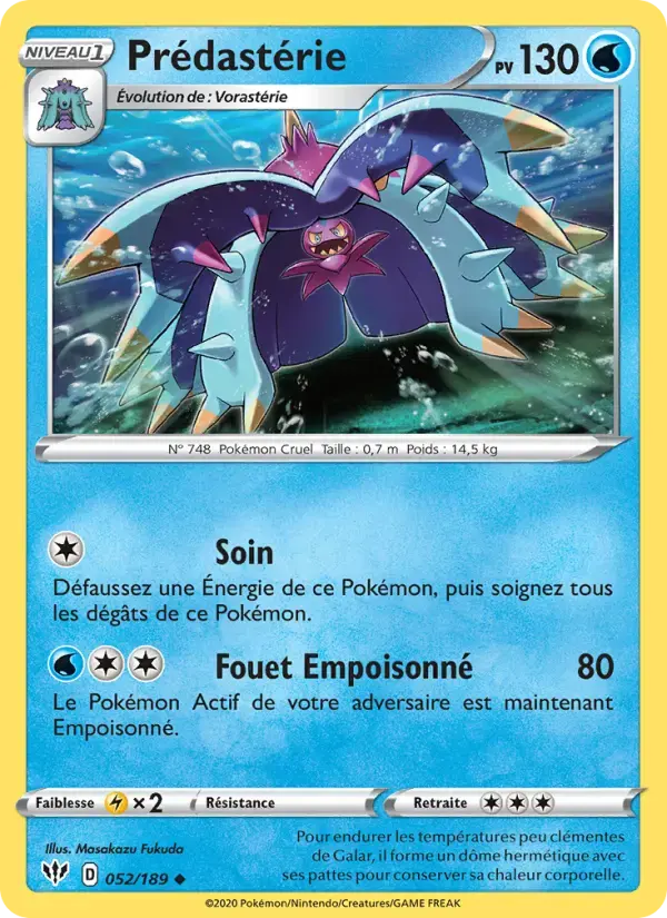 Carte Pokémon Prédastérie #52 — Ténèbres Embrasées