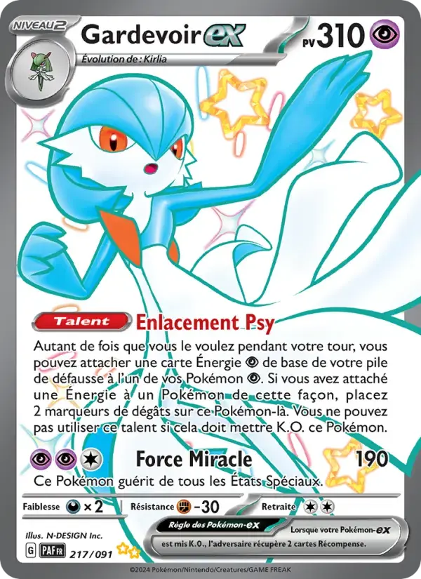 Carte Pokémon Gardevoir-ex #217 — Destinées de Paldea
