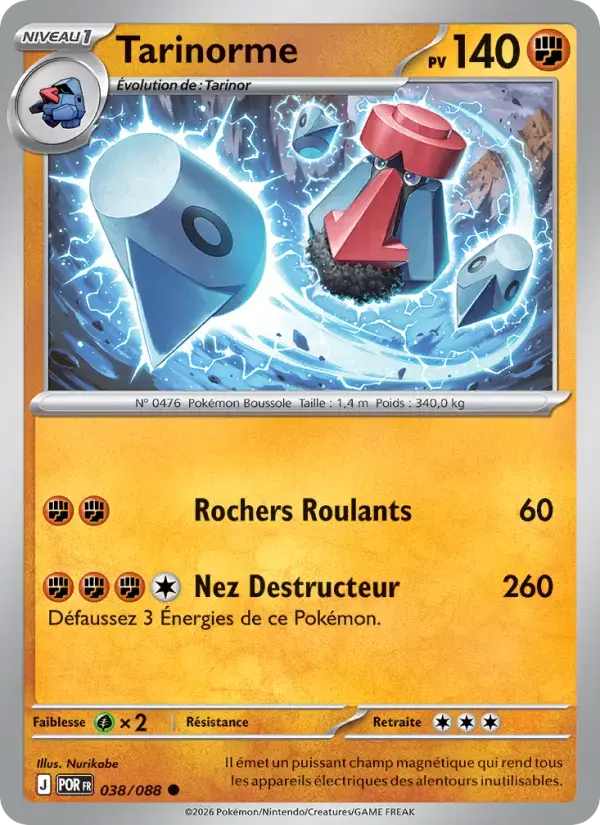 Carte Pokémon Tarinorme #038 — Équilibre Parfait