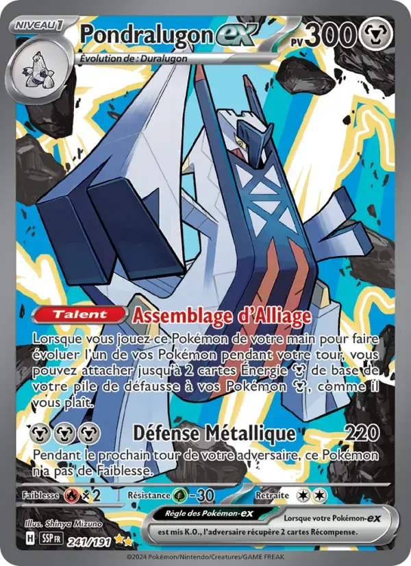 Carte Pokémon Pondralugon-ex #241 — Étincelles Déferlantes