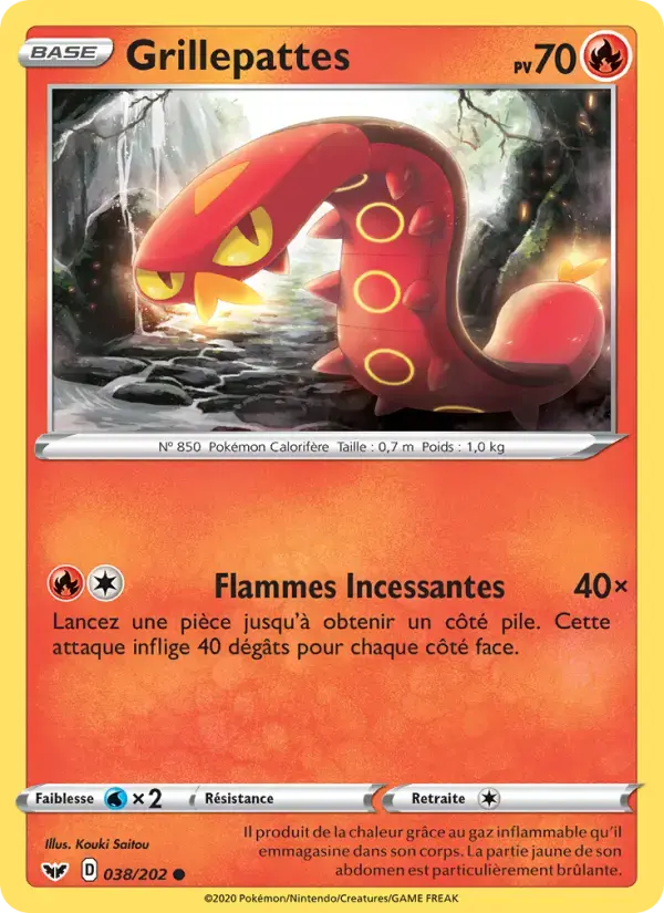 Carte Pokémon Grillepattes #38 — Épée et Bouclier