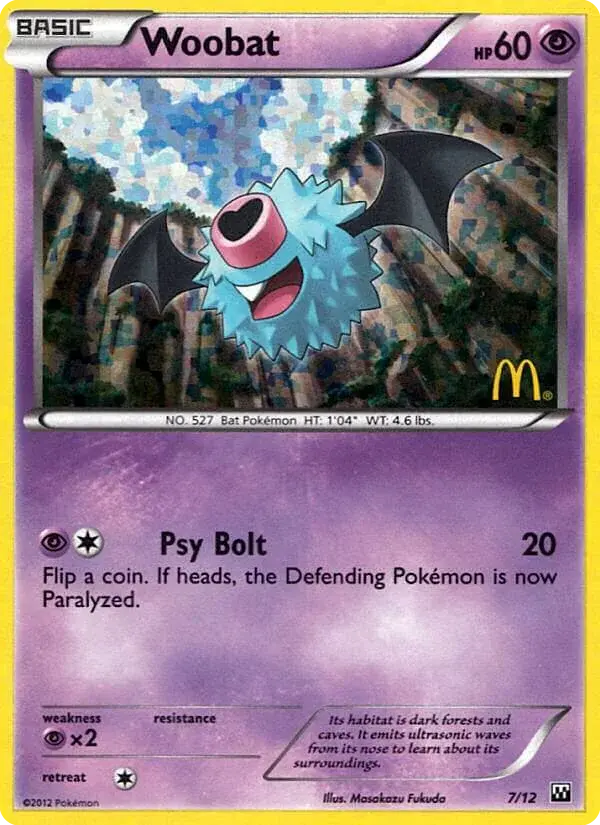 Carte Pokémon Chovsourir #7 — 2012 Promo McDonald's