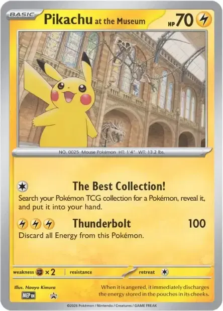 Carte Pokémon Pikachu at the Museum #J390 — Jumbo