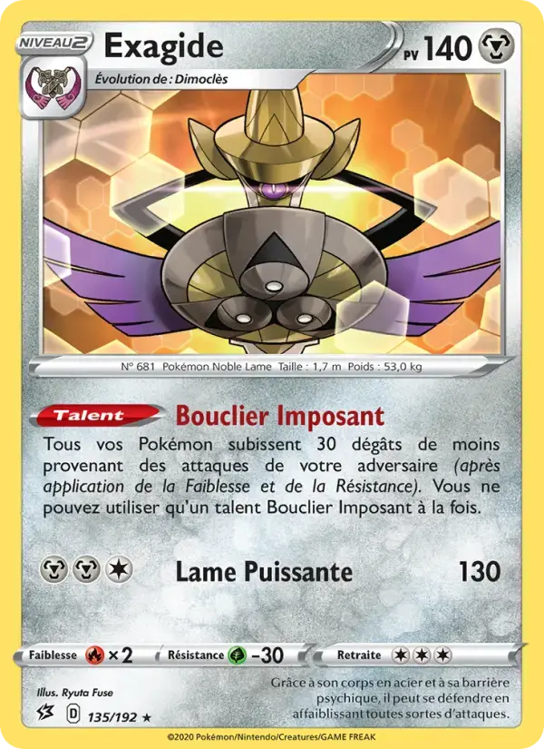 Carte Pokémon Exagide #135 — Clash des Rebelles