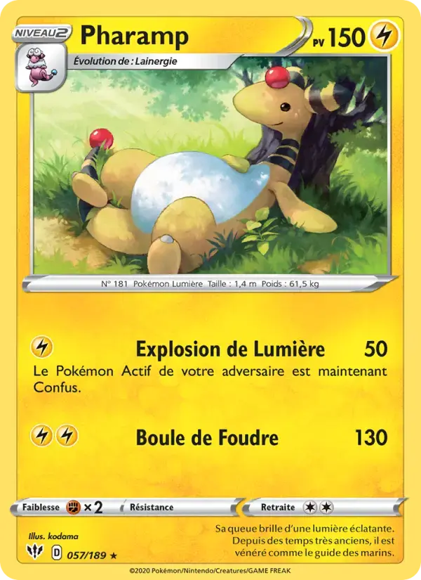 Carte Pokémon Pharamp #57 — Ténèbres Embrasées