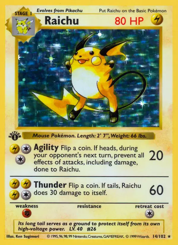 Raichu #14 — Base Set