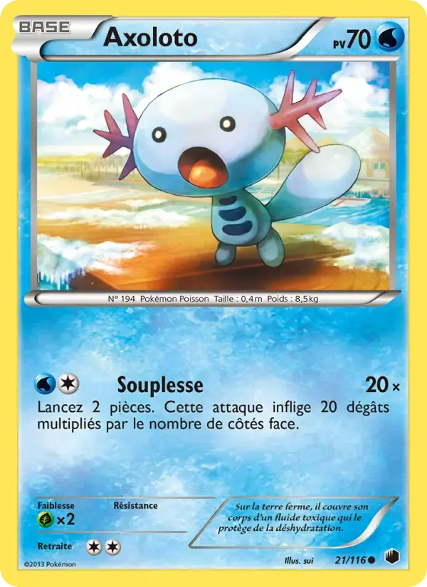 Carte Pokémon Axoloto #21 — Glaciation Plasma