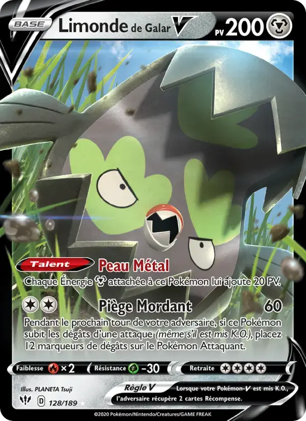 Carte Pokémon Limonde de Galar V #128 — Ténèbres Embrasées