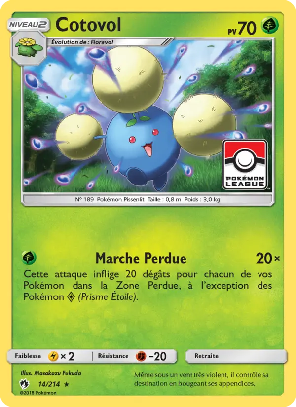 Carte Pokémon Cotovol #14 — Tonnerre Perdu