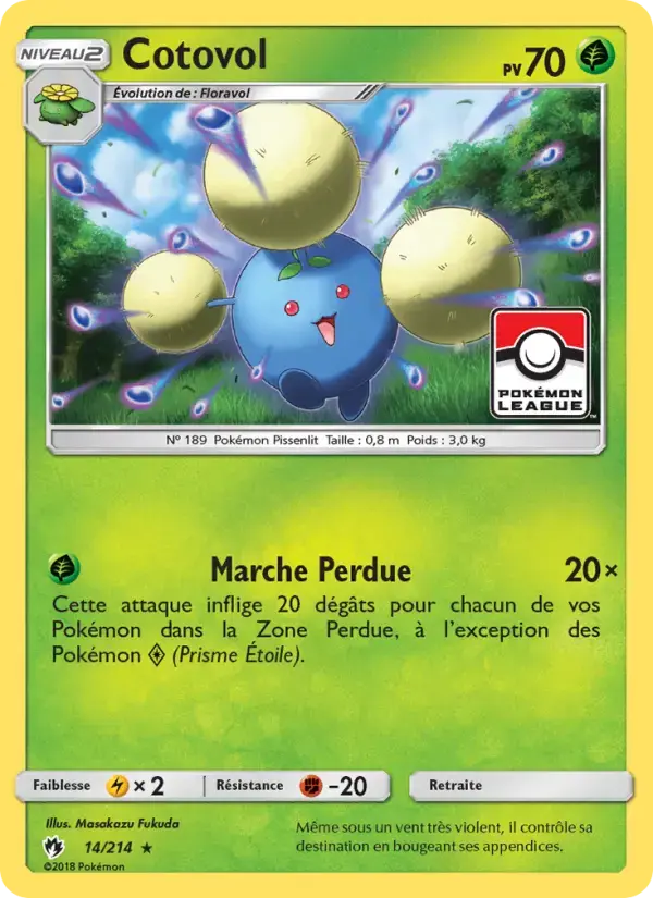 Carte Pokémon Cotovol #14 — Tonnerre Perdu