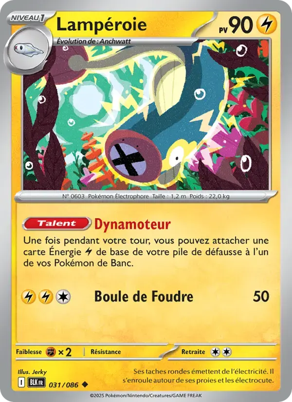 Carte Pokémon Lampéroie #031 — Foudre Noire
