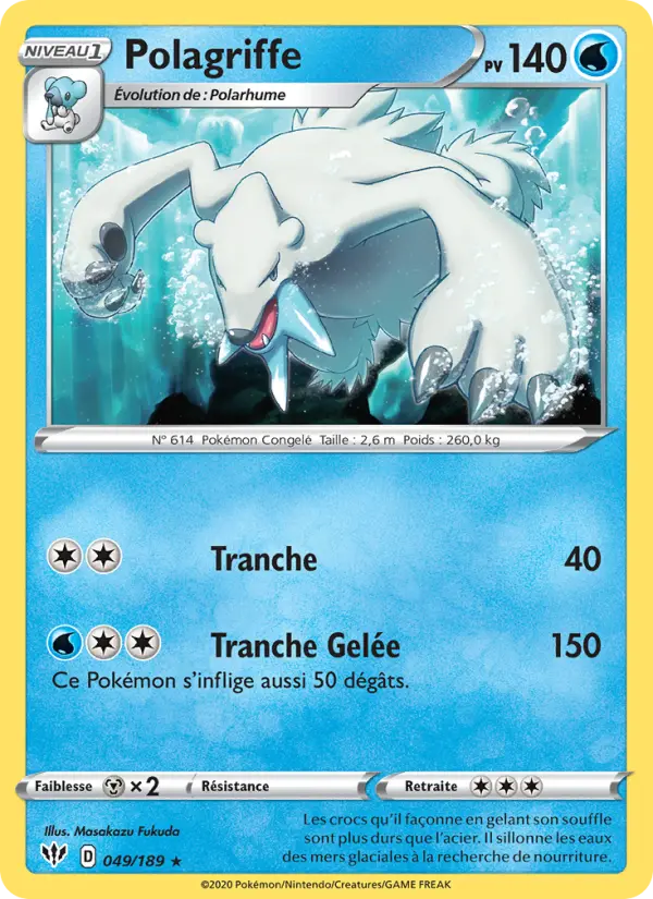 Carte Pokémon Polagriffe #49 — Ténèbres Embrasées