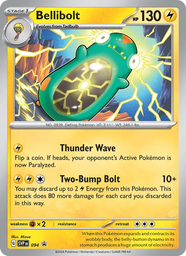 Carte Pokémon Bellibolt #094 — Promos Écarlate et Violet