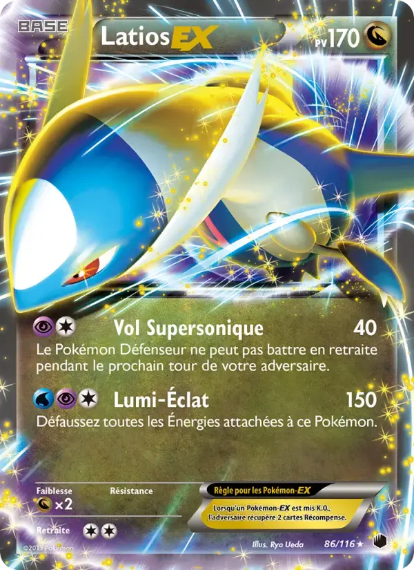 Carte Pokémon Latios-EX #86 — Glaciation Plasma