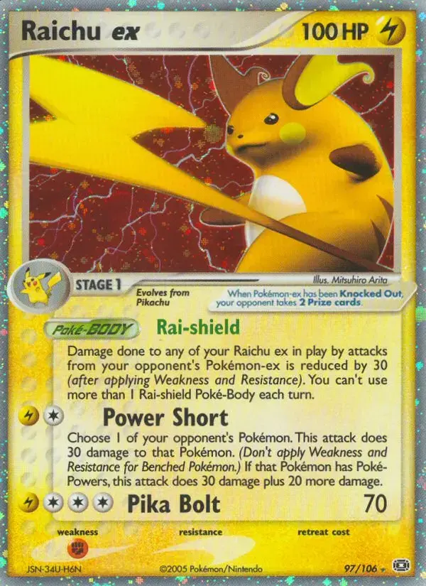 Raichu ex #97 — Emerald