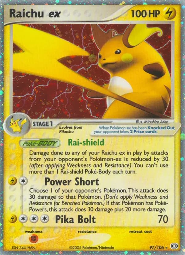 Raichu ex #97 — Emerald