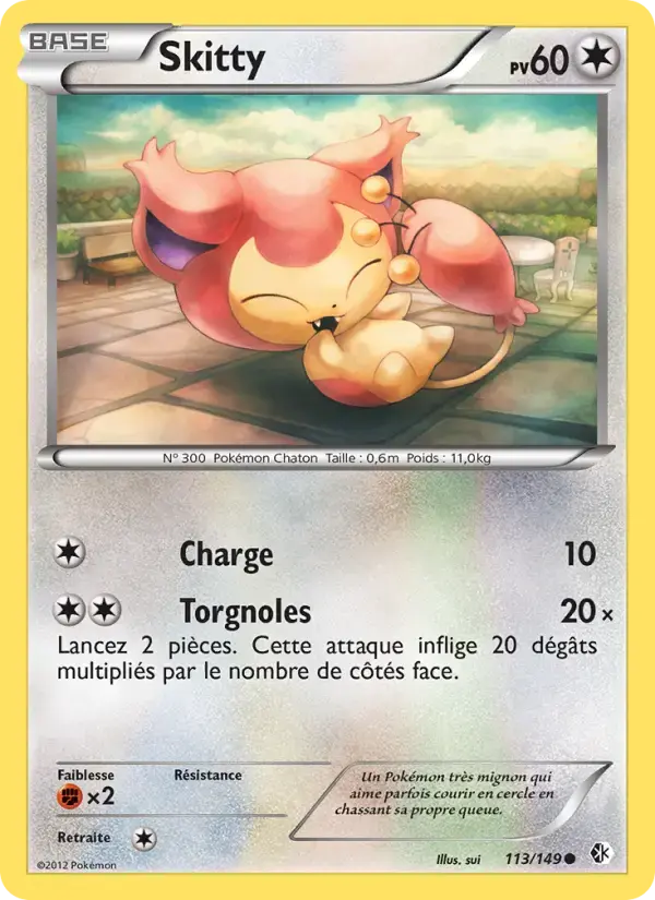 Carte Pokémon Skitty #113 — Frontières Franchies