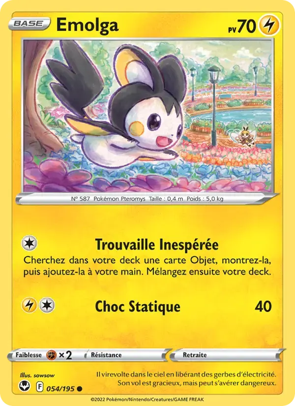 Carte Pokémon Emolga #054 — Tempête Argentée