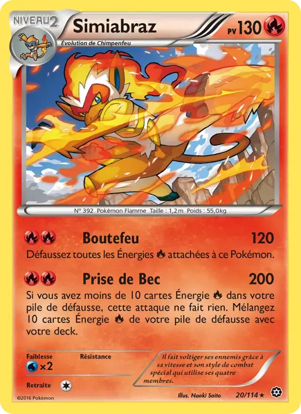 Carte Pokémon Simiabraz #20 — Offensive Vapeur