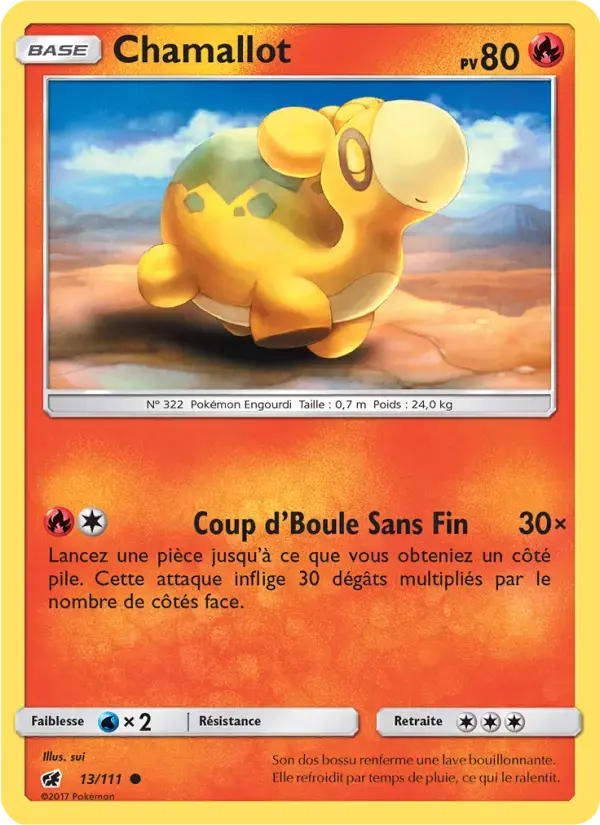 Carte Pokémon Chamallot #13 — Invasion Carmin