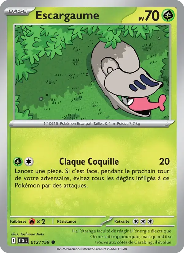 Carte Pokémon Escargaume #012 — Aventures Ensemble