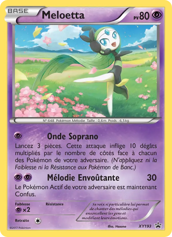Carte Pokémon Meloetta #XY193 — Promos X&Y