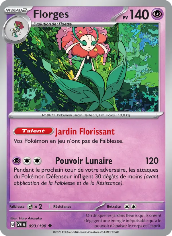 Carte Pokémon Florges #093 — Écarlate et Violet