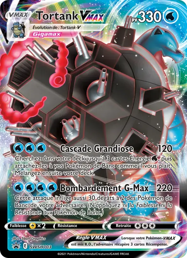 Carte Pokémon Tortank VMAX #SWSH103 — Promos Épée et Bouclier